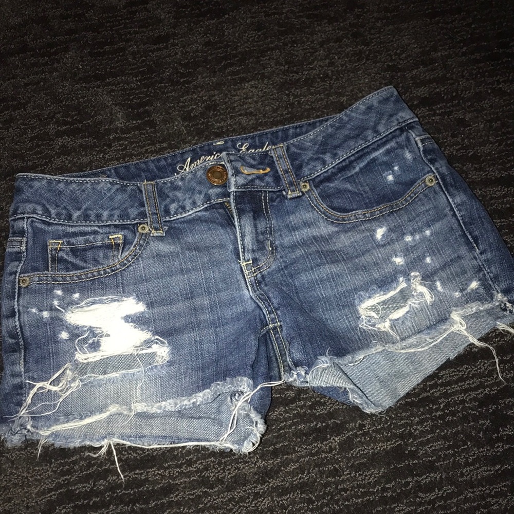 American Eagle midrise distressed shorts